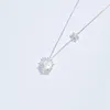 Pendants KOFSAC Trendy 925 Sterling Silver Necklaces For Women Romantic Fantasy Crystal Snowflake Pendant Jewelry Female Birthday Gifts