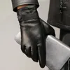 Gants cyclistes en cuir mouton de mouton conduite / travail tactile de travail