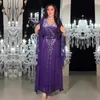 Ethnic Clothing Middle Eastern Dubai Arab Diamond Dinner Dress Women Abaya Hijab Dresses Ramadan Jilbab Long Robe Eid Islam