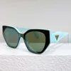 Occhiali da sole per gatti Ladies Designers PR159S Acetato di alta qualità Acetato geometrico occhiali da sole con logo triangolare su gambe occhiali da esterno alla moda femminile