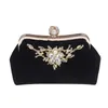 Vrouwelijke diamant parel handtas vintage kristallen bloem avondt tas bruidspartij bruid clutch tas portemonnee 231221