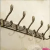 Carving Antique 5hook Hanger Over Door Hooks Bathroom Towel Holders Coat Rack Hat for Hanging Hair Dryer 231221