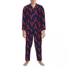 Pyjamas pour hommes pour hommes HOMMES HOMMES GAYUFS SORME Animal Imprimé 2 pièces décontractées Set à manches longues Kawaii Oversize Home