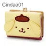 Cute Kawaii Cartoon Kuromi Anime Designer Wallet Women PU Leather Purse Zipper Buckle Card Holder New Casual Cropped Wallets