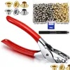 Professionele handgereedschapsets 502-delig 1/4 inch doorvoertule-oogtangset Perforatortangset met 500 metalen oogjes Drop Delivery Au Dh24N