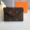 Carte de designer portefeuille femme authentique en cuir fleurs marron plusieurs styles sac de luxe Cow Hide Doundage d'origine en cuir d'origine