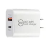 Caricabatterie universali 2.4A Doppi porte di tipo C USB-C PD EU US Wall Charger Adattatori di alimentazione per iPhone 14 Plus XS Max 11 12 13 Pro Samsung Tablet PC Telefono