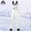 Mens and Womens Ski Bibs Winter Snow Pants High Elastic Shoulder Straps Windproof Waterproof Breathable Warm 231221