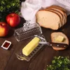 Plates Transparent Glass Butter Dish With Cover Lid Refrigerator Chese Fresh Keeper Box Kitchen Dinning Bar Accessories Storage Jar
