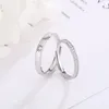 Wedding Rings S925 Sterling Silver Ring Couple Pair Ring Men's and Women's Wedding Plain Ring Japanese Light Luxury Single Row Fine Diamond 231222