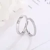 Bagues de mariage S925 Bague en argent sterling couple paire de couples d'anneau de mariage masculin et de femme anneau japonais Luxury Luxury Single Row Fine Diamond 231222