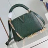 Designer Bag Flap Tote Bag Portable Handbag Chain Shoulder Bag Medium Shopping BagTop Mirror Quality Luxury Sheepskin Lining Expensive Lizard Pattern Purse