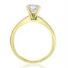 1 00 ct Cut Round D SI1 Simulation Diamond Solitaire Anneau de fiançailles 14k Jaune Or New316f