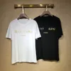 camiseta de grife masculino masculino roupas pretas camisetas tamis de moda manga bal letra de ouro homem verão top de alta qualidade