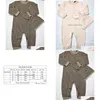 Pullover Fashion Letter Style Baby Clothes Knit Sweater Cardigan Toddler Born Boy Girls Brown Pink Blanket Romper And Hat Set Drop D Dh3Sm