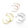 Fashion titanium stalen nagels stud oorbellen voor heren en vrouwen gouden zilveren sieraden voor geliefden paar ringen cadeau nrj222b