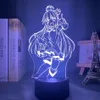 Lumières nocturnes Konosuba LED Light Aqua lampe pour décor de chambre cadeau d'anniversaire 3D Anime287l