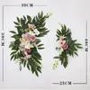 Flores decorativas 19.6in 2pcs Artificial Flower Swag Floral Garland Wedding Arch Kit para Sign Rustic Deco