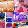 Party dekoration diy 48cmx5m organza tle tyg kristall bröllop bågar snö garn fest dekoration födelsedag baby show 777488325 drop de dhhi8