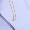 Chokers 24k Guldfyllt halsband för kvinnor Enkel enkelkedja Elegant charm bröllop fin smycken gåva guld färg halsband guld krage 231222