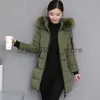 Women's Down Parkas 2024 Winter New Fur Collar Hooded Down Cotton Coat Womens Parkas Jacket Long Warm Padded Puffer Parkas Snow Wear Outwear Female J231222