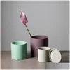 Planters POTS Planters Pots 1pc Colorf Ceramic Flower Pot Home Plant Ctivation Indoor Holder With Hole in the Bottom No Tray 230508 DHHZL