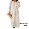 Kobieta na uśpiona ciepła koralowa polar nocna zima gruba termiczna piżama 2023 Ubrania domowe koszule nocne