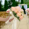 Fiori decorativi Romantico matrimonio maiale mazzo multi colori per l'anniversario della chiesa bianca