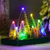 Decoración de fiestas Luminoso mini árboles de Navidad Hermoso pequeño árbol de Navidad artificial con luces coloridas adornos decoración de adornos