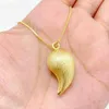 Colares pendentes simples vintage real 18k ouro banhado com chifre DIY colar artesanal para mulheres talismã europeu de boa sorte jóias
