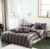 4pcs Duvet Cover Bettblatt Set Twin Full Queen Plaid Muster Geometrisch kariert 100 Baumwollweichbettwäsche -Bettdecke T2005902546