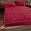 Winter Couple Bed Thick Bedspread Quilt Mattress Cover Plush Velvet 2 People Elastic Fitted Sheet Warm Soft Fluffy Bed Sheet 150 231221