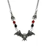 Colliers pendants Collier de chauve-souris noire de style punk popacc pour femmes