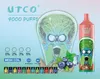 Original UTCO 9000 Puffs Descartáveis E Cigarro Vape Puff 9k 0% 2% 3% 5% 18ML Pod Malha Bobina 850mAh Bateria Recarregável E Cigs Tornado