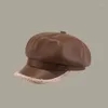 Berets Retro Pu Leathe