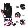 Mopozz Men Women Women 3 Pinger Scence Scree Ski Gloves Водонепроницаемые зимние теплые сноубордные перчатки на мотоцикле езда на снегоходе 231221