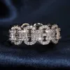 Deluxe Lovers Lab Diamond Ring 925 Sterling Silver Bijou Compromiso Anillos de boda de boda para mujeres Men Cadena Partido Joya Regalo314P