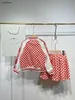 New baby Two piece set girls dresses suits Size 110-160 Full print of geometric patterns kids jacket and pleated skirt Dec10