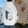 Attacco di vendita a caldo alle felpe con cappuccio anime di titano Wings Of Freedom Stampato Pullover stampata Vintage Fede con cappuccio degli anni '90