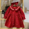 Girl's Dresses Girl 'Fashionable Princess Dress 2023 Winter New Korean Edition Baby New Year Dress Children's Dress