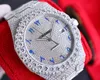 Luksusowe top męskie zegarek ze stali nierdzewnej obudowa z diamentem Diamond Automatyczny ruch mechaniczny Kar Bluckle 42 mm Ricro