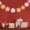 Party Decoration 5 PCS Liten Daisy Wreath Banner Classroom Decoration Decorations Flower Garland Bunting Paper Birthday Hanging