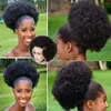 Afro Curly Human Hair Wigs with Bangs Lace Lace Frontal Wig Natural Black Brown Couleur courte impertinente pour les femmes