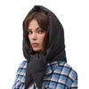 Modedreieck Puffer Schal Frauen Winter geschwollener Kopftuch wasserdichtes Doppel -Design reine Farbschalle 231221