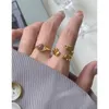 Cluster Rings Small And Luxurious Cold Indifferent Neutral Simple Irregular Solidified Ring 925 Sterling Silver For Women