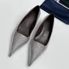 Designer Rhinestone Dress Shoes Point dedo de luxo feminino Sandália Slingbacks Slingbacks 4cm Sandals de salto de gatinho bombas de festa de senhora