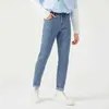 Herr jeans semir jeans män solid retro hong kong stil slim fötter man ny tvättade demin byxor trend ins j231222