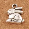 Bunny Rabbit Easter Charms hängsmycken 100 st mycket antik silver 13 2x14 3mm smycken diy l498 2017 mode smycken216a