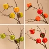 Party Decoration Artificial Persimmon Branches Fake Fruit Berries Branch Plants For Home Christmas Wedding Decorations