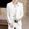 Herrenanzüge 2023 Casual Fashion Suit (Anzughose) junge hübsche koreanische Version aller schlanken zweiteiligen Set regelmäßig